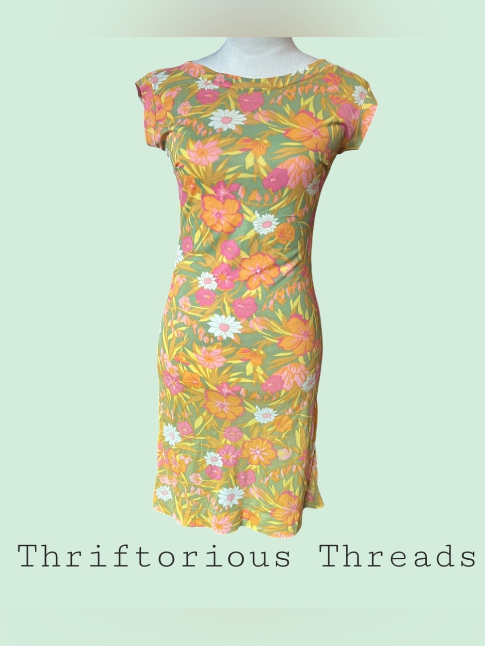 Vintage Handmade Floral Midi Dress